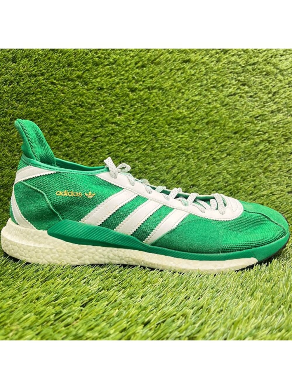 Adidas Human Made x Tokio Solar Mens Size 11 Green White Running Shoes Sneakers